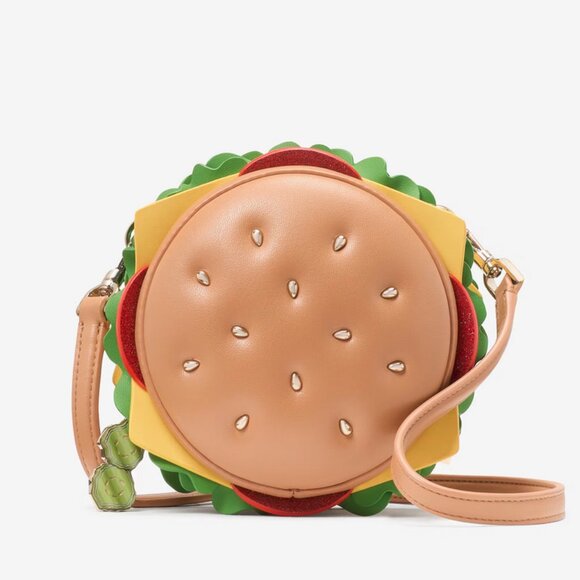 Kate Spade New York Snack Bar 3D Hamburger Burger Crossbody Purse Novelty NWT - Picture 4 of 10